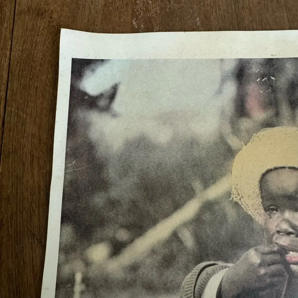 Antique Colorized Too Bad Sonny Little Boy Crying Vintage Wall Decor litho print